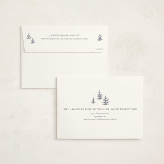 This is a slate business holiday cards with standard by Holly Whitcomb called inkpen cabin printing on signature in standard