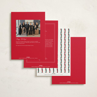 This is a candy cane business holiday cards with standard by Baumbirdy called ribbon spools printing on signature in standard