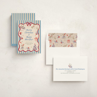 This is a frosted berry business holiday cards with standard by Cass Loh called season’s embrace printing on signature in standard