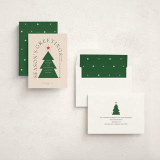 This is a forest business holiday cards with standard by Zove Ahhh called joyfully printing on signature in standard
