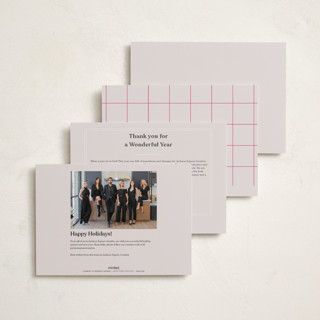 This is a winter sky business holiday cards with standard by Owl and Toad called highlighter printing on recycled smooth signature in standard