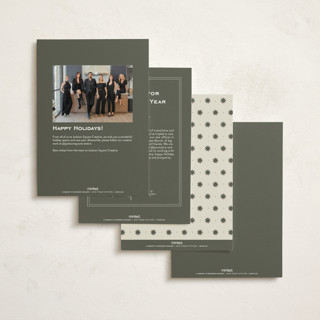 This is a garland business holiday cards with standard by Wildfield Paper Co called retro printing on signature in standard