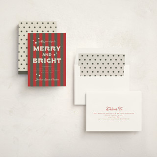 This is a garland business holiday cards with standard by Wildfield Paper Co called retro printing on signature in standard