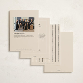 This is a cream business holiday cards with standard by Rachel Cassel called sincerely thank you printing on signature in standard