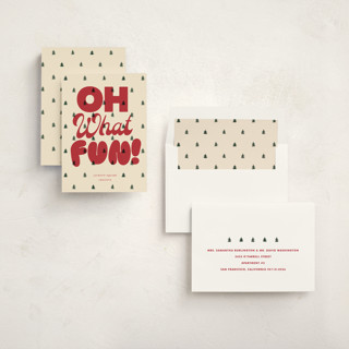This is a almond business holiday cards with standard by Baumbirdy called poster tree printing on signature in standard