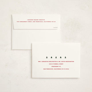 This is a almond business holiday cards with standard by Baumbirdy called poster tree printing on signature in standard