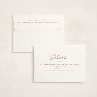 This is a santa suit business holiday cards with standard by Blustery August called milano printing on signature in standard