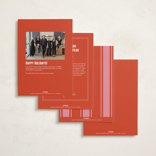 This is a santa business holiday cards with standard by Claudia Orengo called bold and clear printing on signature in standard