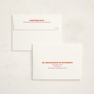 This is a santa business holiday cards with standard by Claudia Orengo called bold and clear printing on signature in standard