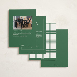 This is a wreath business holiday cards with standard by Blustery August called good tidings printing on signature in standard