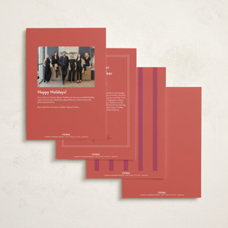 This is a berry business holiday cards with standard by Louise Kay called raising the bar printing on signature in standard