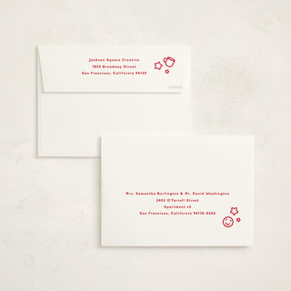 This is a peppermint business holiday cards with standard by Olivia Kanaley Inman called inbox printing on signature in standard