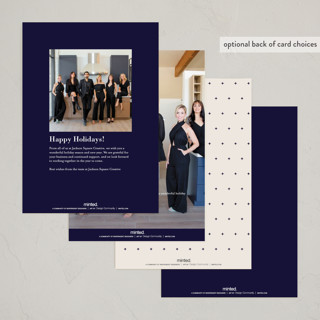 This is a midnight business holiday cards with standard by Oma N. Ramkhelawan called bold year printing on signature in standard
