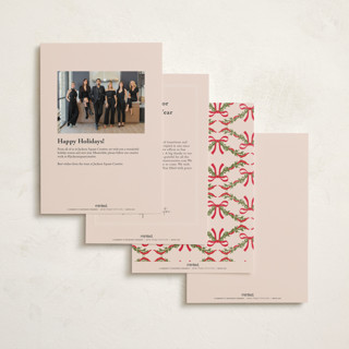 This is a rosy cheeks business holiday cards with standard by Petra Kern called la porta printing on signature in standard