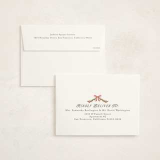 This is a rosy cheeks business holiday cards with standard by Petra Kern called la porta printing on signature in standard