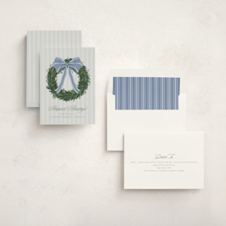 This is a powder business holiday cards with standard by Everett Paper Goods called cape may charm printing on signature in standard