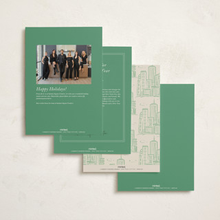 This is a moss business holiday cards with standard by Vera Lim called in the city printing on signature in standard