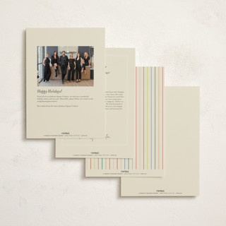 This is a cream business holiday cards with standard by Ellen Schlegelmilch called slope printing on signature in standard
