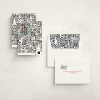 This is a ink business holiday cards with standard by Caroline Harberd called find us buildings printing on signature in standard