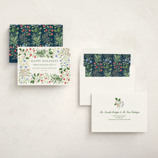 This is a juniper business holiday cards with standard by Sarah Knight called sophia printing on signature in standard