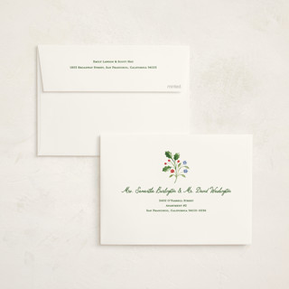This is a juniper business holiday cards with standard by Sarah Knight called sophia printing on signature in standard