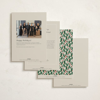 This is a latte business holiday cards with standard by Jen Owens called oh tree printing on signature in standard