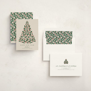 This is a latte business holiday cards with standard by Jen Owens called oh tree printing on signature in standard