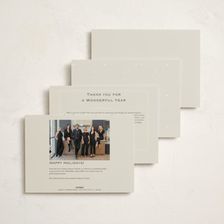 This is a taffy business holiday cards with standard by Hannah Williams called colorful cheers printing on signature in standard