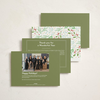 This is a fern business holiday cards with standard by Alethea and Ruth called simple cheers printing on signature in standard