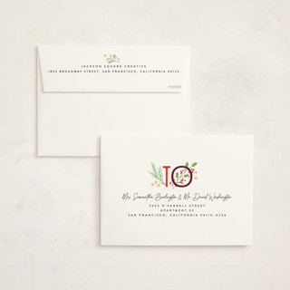 This is a fern business holiday cards with standard by Alethea and Ruth called simple cheers printing on signature in standard