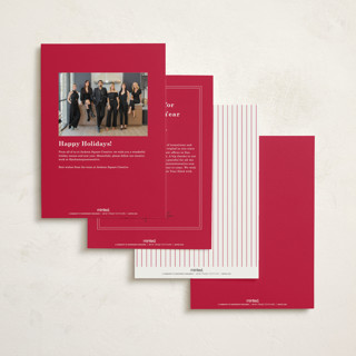 This is a holly berry business holiday cards with standard by Baumbirdy called cardinal printing on signature in standard