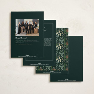 This is a juniper business holiday cards with standard by Susan Moyal called holiday vine printing on signature in standard