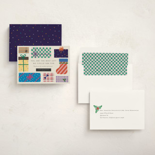 This is a festive business holiday cards with standard by lulu and isabelle called the best gift printing on signature in standard