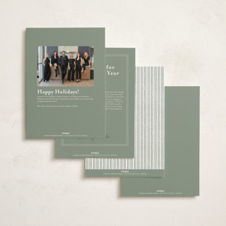 This is a pine business holiday cards with standard by Jenna Holcomb called forest animals printing on signature in standard