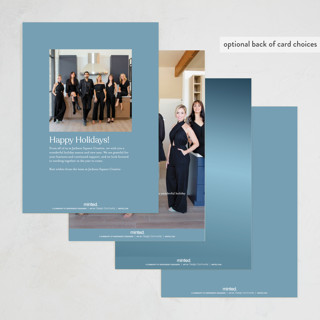 This is a frozen lake business holiday cards with standard by Annie Clark called horizon printing on signature in standard