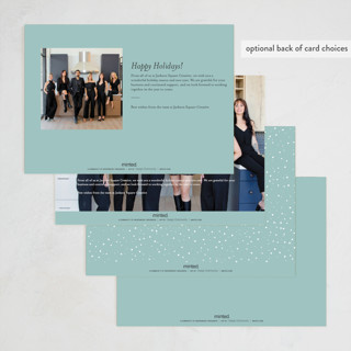 This is a wintermint business holiday cards with standard by Corinne Malesic called real estate buddies printing on signature in standard