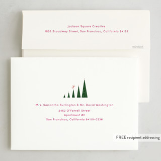 This is a bubblegum business holiday cards with standard by Becky Nimoy called christmas tree chart printing on signature in standard