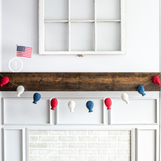 MIN-3WD-HDG - Balloon Garland (Patriotic, 6 feet)