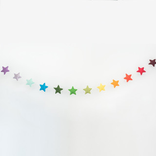 MIN-IRF-HDG - Star Garland (Rainbow, 6 feet)