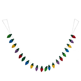 This is a multicolor holiday decorations by Global Goods Partners called felt holiday lights garland in standard