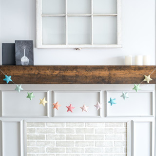 MIN-R6N-HDG - Star Garland (Soft Rainbow, 6 feet)