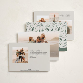 This is a ash petite holiday cards with foil pressed by Everett Paper Goods called pine duo printing on recycled smooth signature in petite