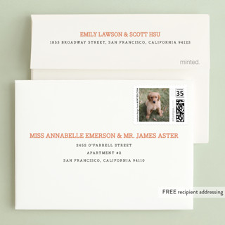 This is a gold petite holiday cards with foil pressed by Minted called foil portrait custom printing on signature in petite