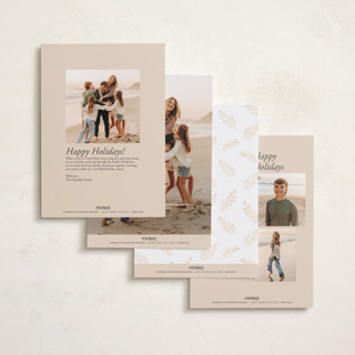 This is a sugar cookie petite holiday cards with foil pressed by Julia Hall called jotted christmas printing on recycled smooth signature in petite