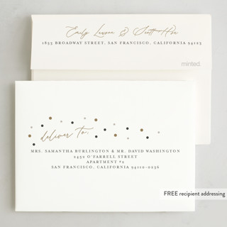 This is a coal petite holiday cards with foil pressed by Erin German called ornaments printing on recycled smooth signature in petite