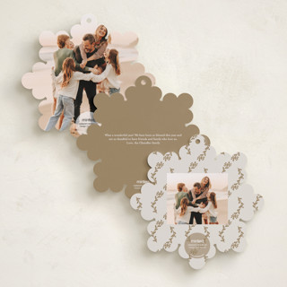 This is a winter holiday card ornaments with foil pressed by Ana de Sousa called heaven&nature printing on recycled smooth signature in ornament