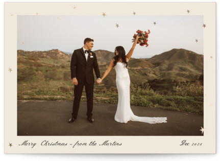 Star Dust Foil-Pressed Holiday Cards