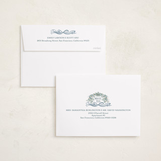 This is a lake foil pressed holiday cards with foil pressed by Paper Sun Studio called colonial christmas printing on recycled smooth signature in standard