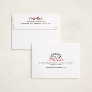 This is a forest foil pressed holiday cards with foil pressed by Paper Sun Studio called colonial christmas printing on recycled smooth signature in standard