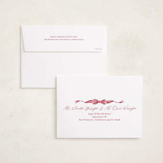 This is a cranberry foil pressed holiday cards with foil pressed by Carrie ONeal called neddy printing on recycled smooth signature in standard